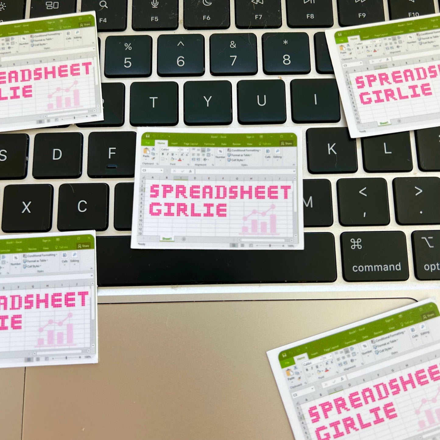 Spreadsheet Girlie Sticker - Women in STEM - Math Girl