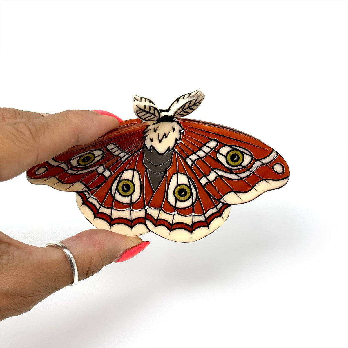 Lunar Moth Hair Claw Clip, Witchy, Celestial, Nature inspire