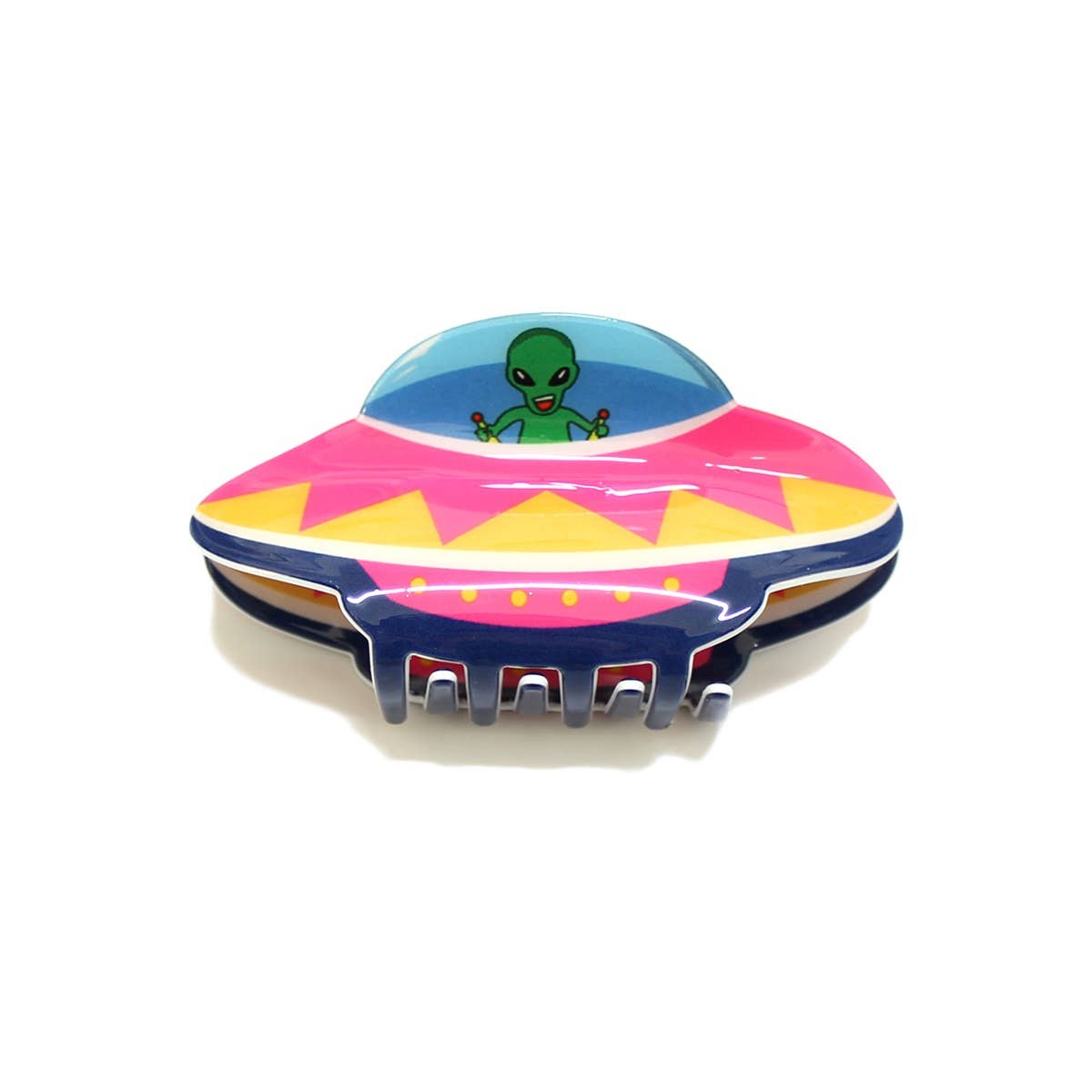 ACRYLIC UFO ALIEN HAIR CLIP: MULTI / 1 SIZE