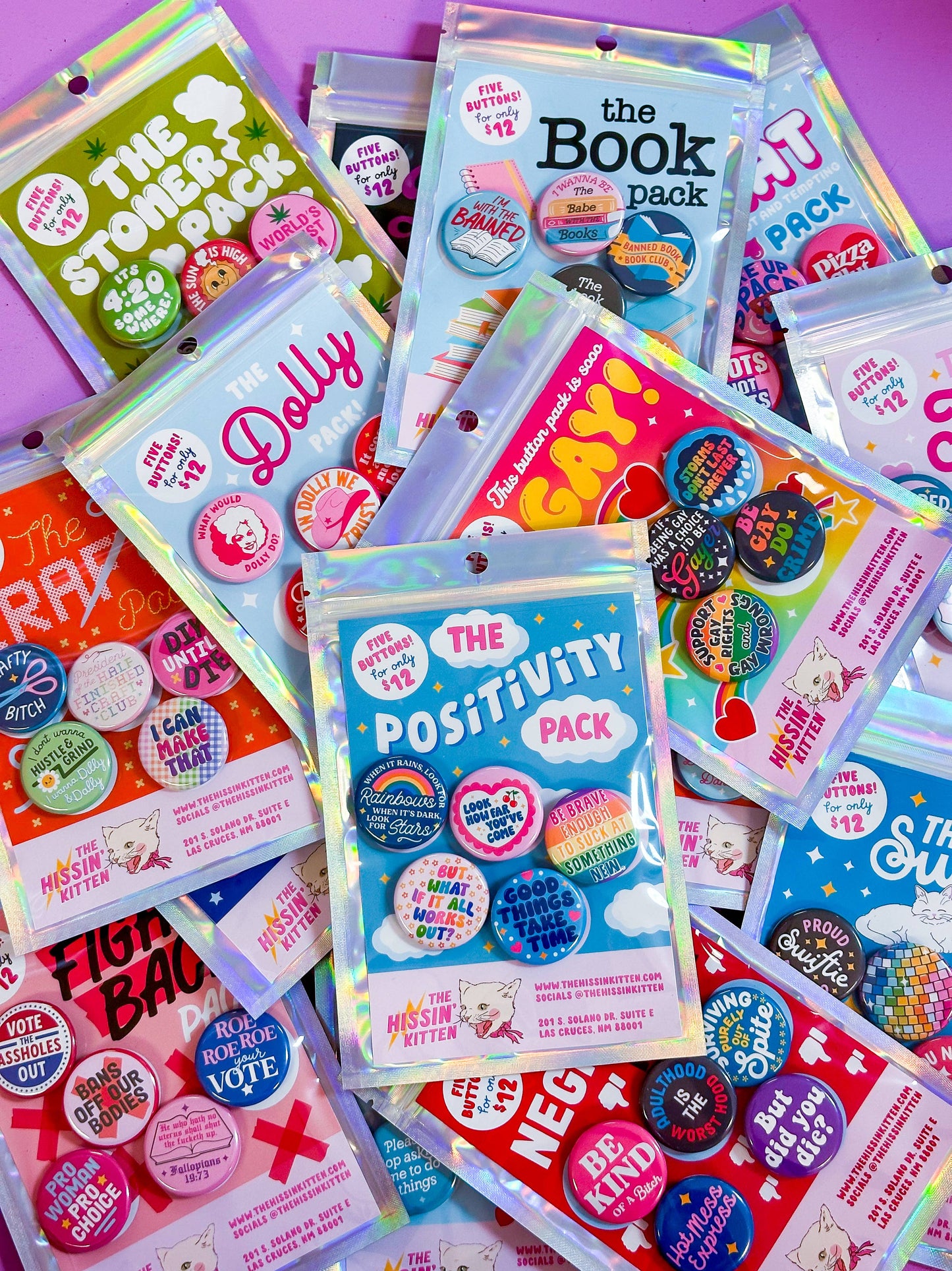 The Baddie Pack (Buttons or Magnets!): Pin Back