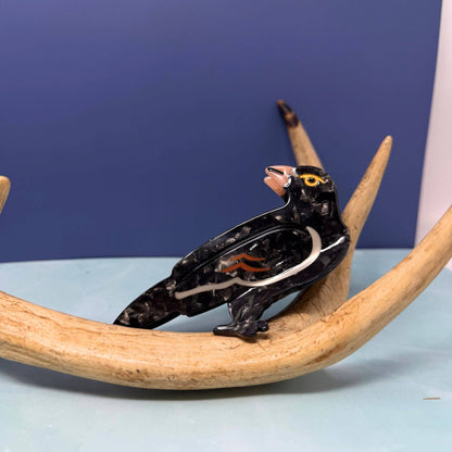Raven / Crow Acrylic Hair Claw Clip
