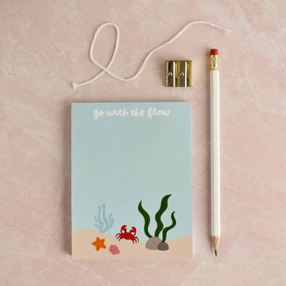 Go With The Flow Ocean Notepad | Ocean Stationery