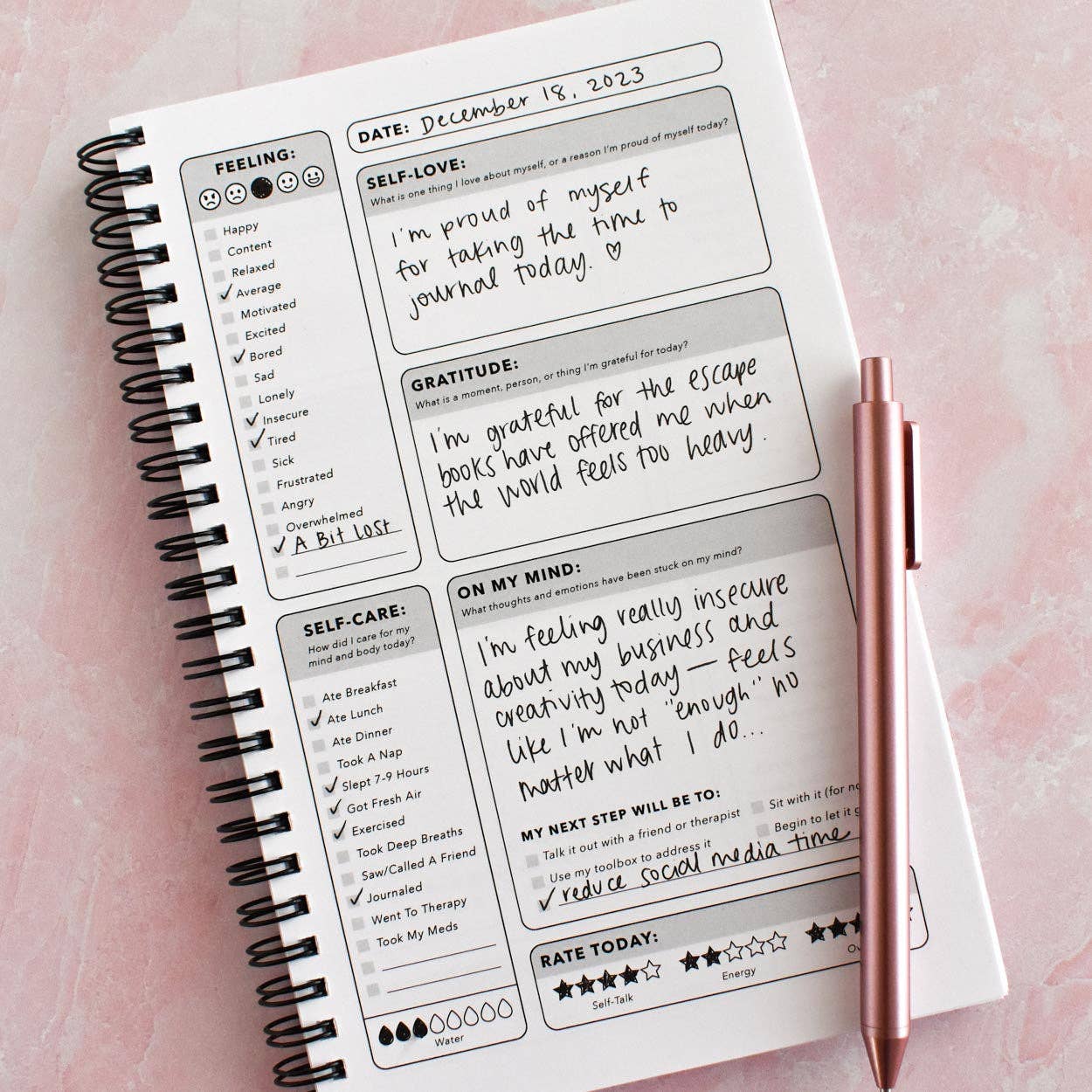 Mental Health Daily Journal - Barely Keeping It Together