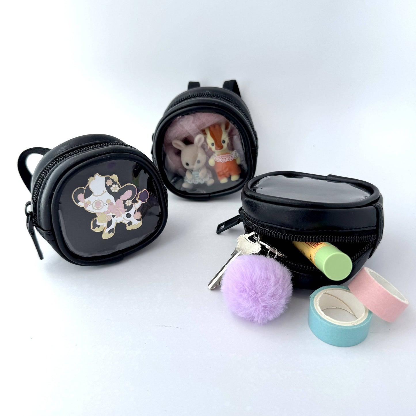 Nugget Keychain Plushie Ita Bags: Black