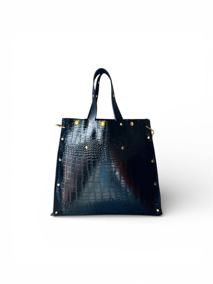 Black Dahlia Croc Tote
