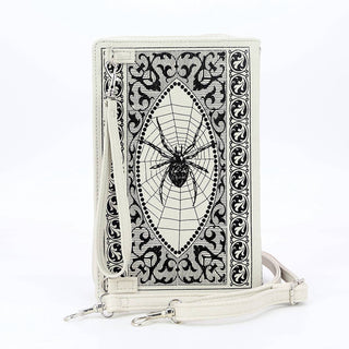 Grimoire Book Clutch Bag in Vinyl: BEIGE