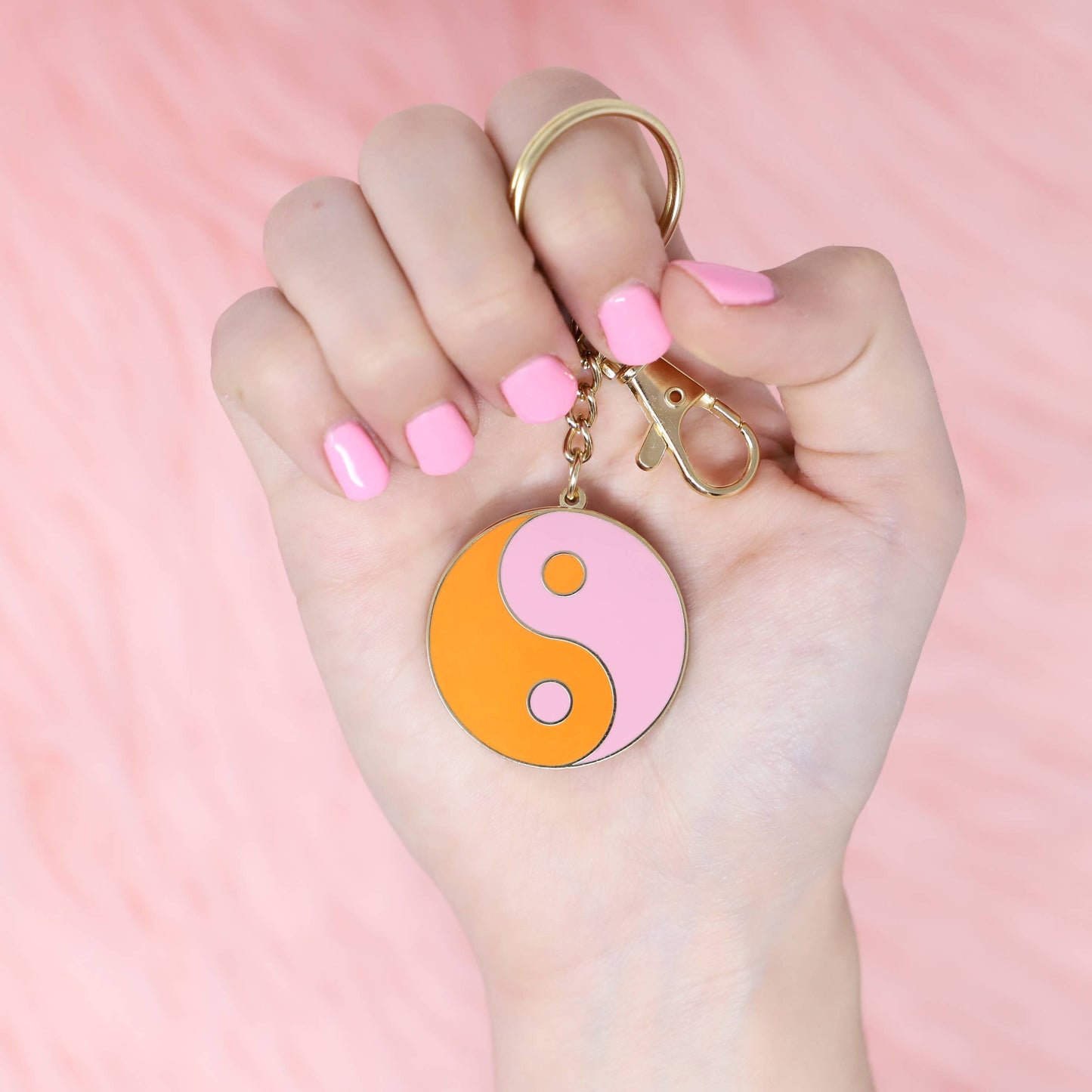 Yin Yang keychain: 1.75"
