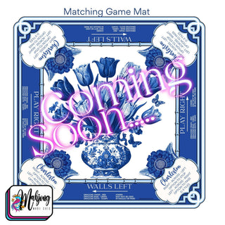 Porcelain Garden Blue Toile Mahjong Tablecloth Charleston