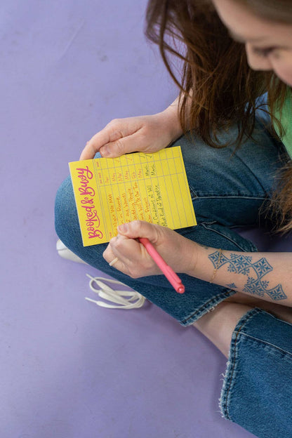 Booked and Busy Notepad – Cute Bookish Reading Stationery