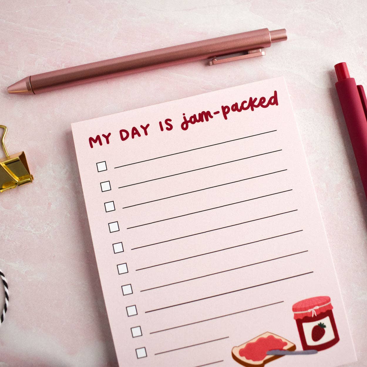 Jam Packed Notepad | Strawberry Stationery