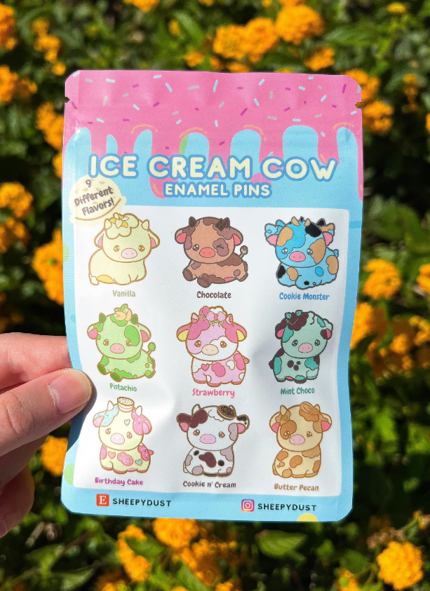 Ice Cream Cow Mystery Pin Bag