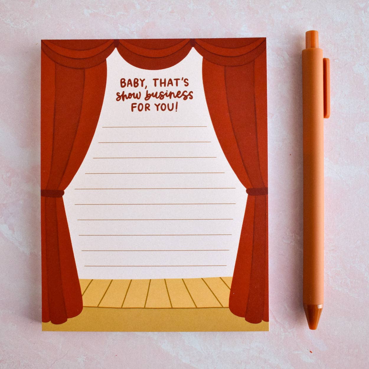 Baby, That's Show Business Notepad | Theater Stationery