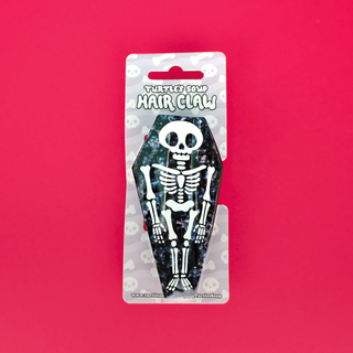 Coffin Clip Skeleton Halloween Hair Claw