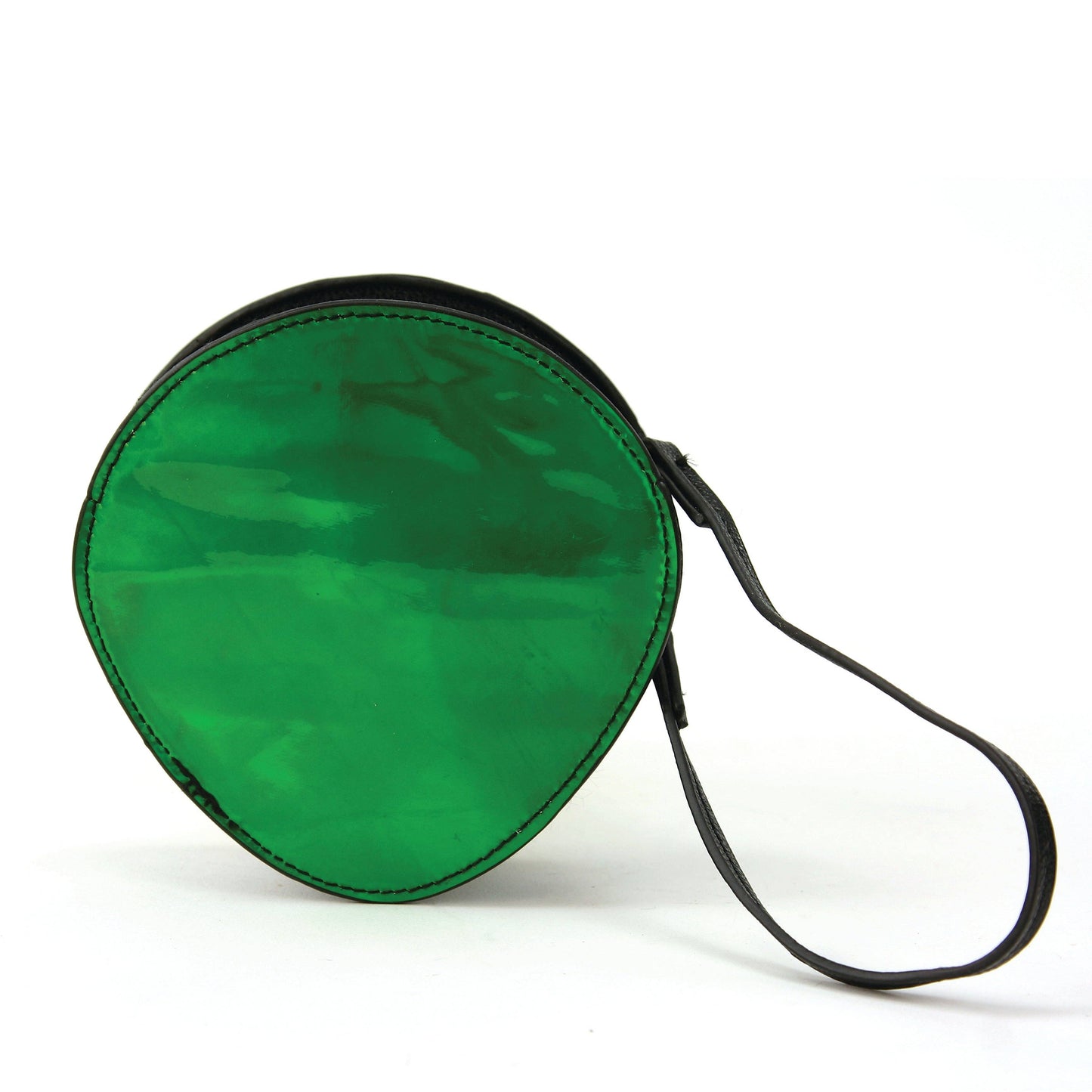 Alien Face Wristlet in Vinyl Material: Silver