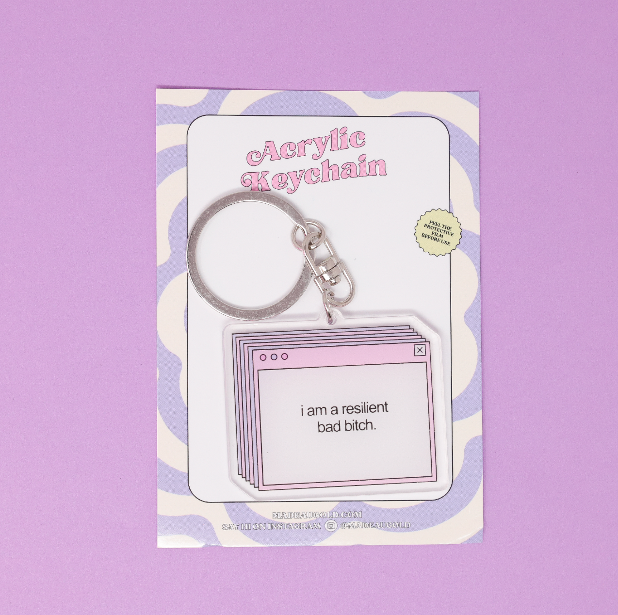 I'm A Resilient Bad Bitch Keychain
