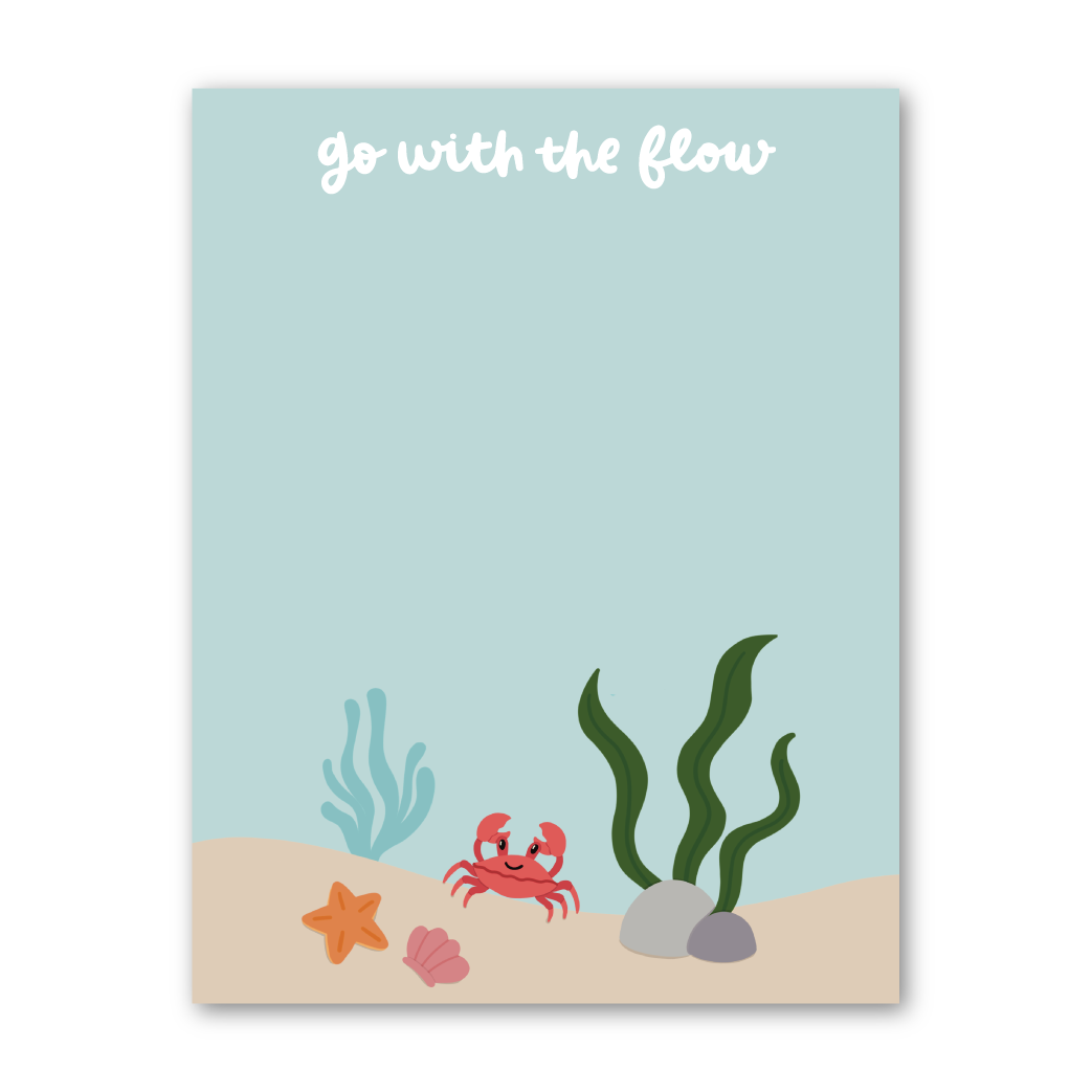 Go With The Flow Ocean Notepad | Ocean Stationery