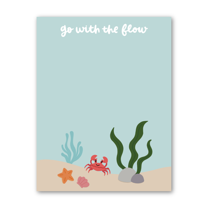 Go With The Flow Ocean Notepad | Ocean Stationery