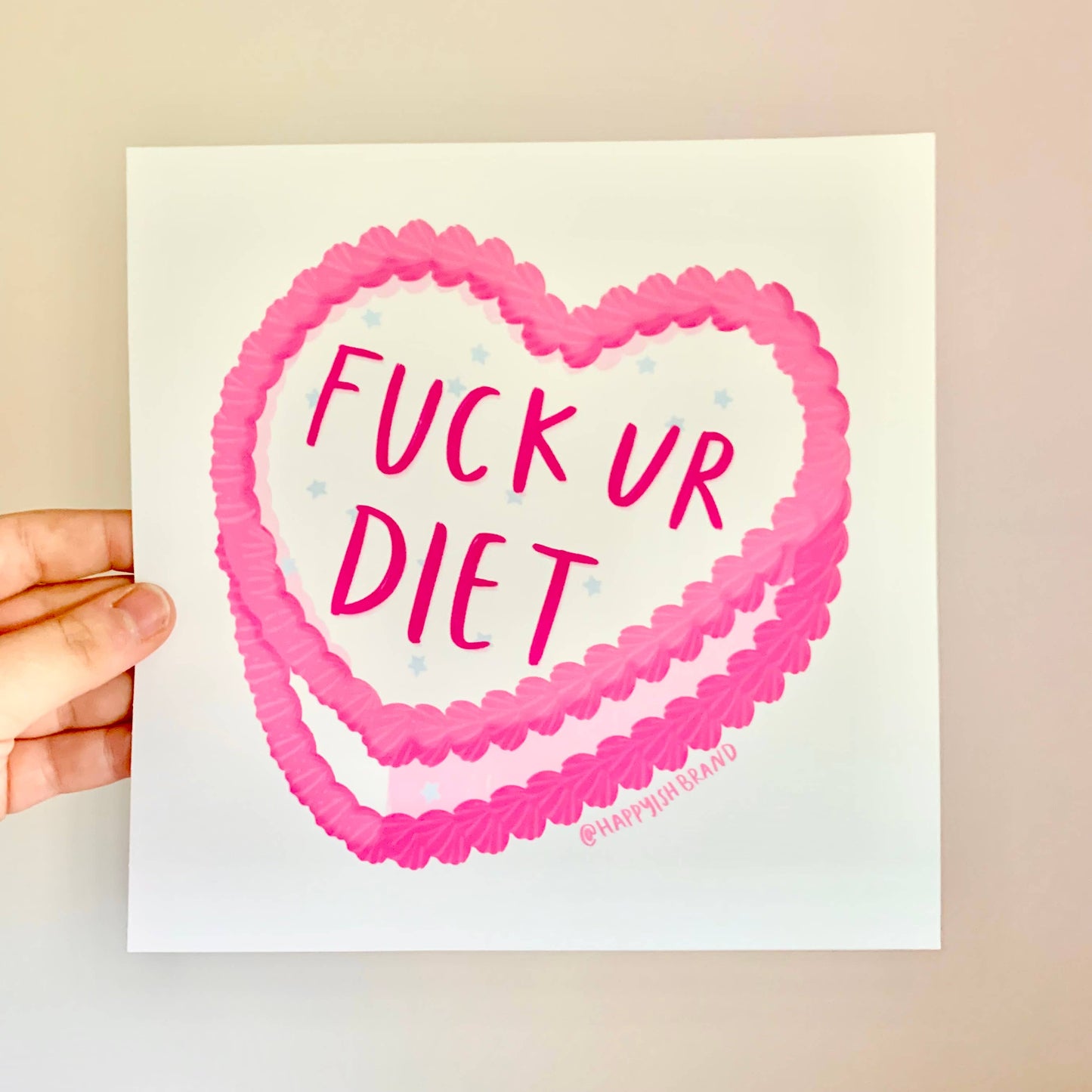 F%ck Your Diet Art Print - Mental Health Art - Anti Diet Art