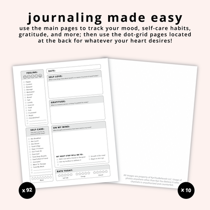 Mental Health Daily Journal - Barely Keeping It Together