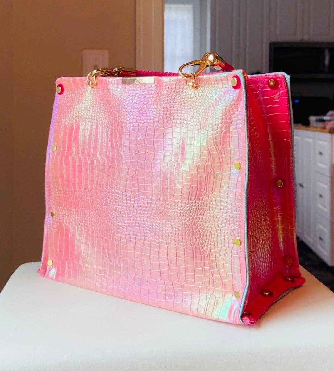 Pink Croc Handbag