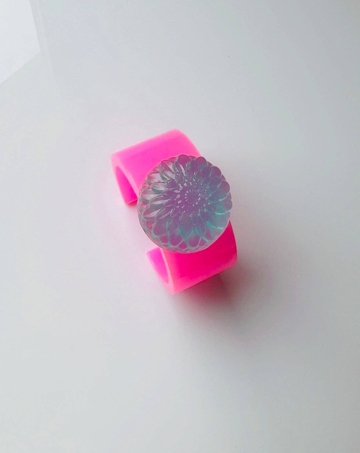 Blue Dahlia Hot Pink Cuff