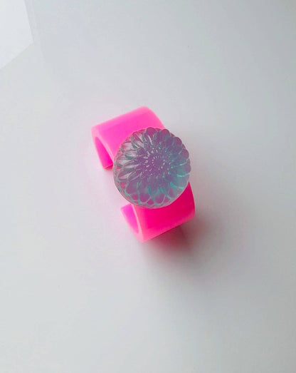 Blue Dahlia Hot Pink Cuff