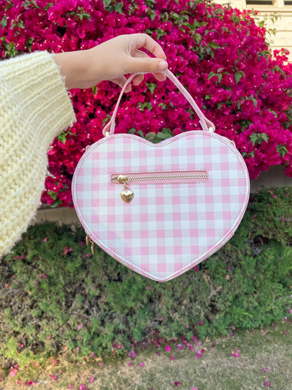 Pink Picnic Heart Bag