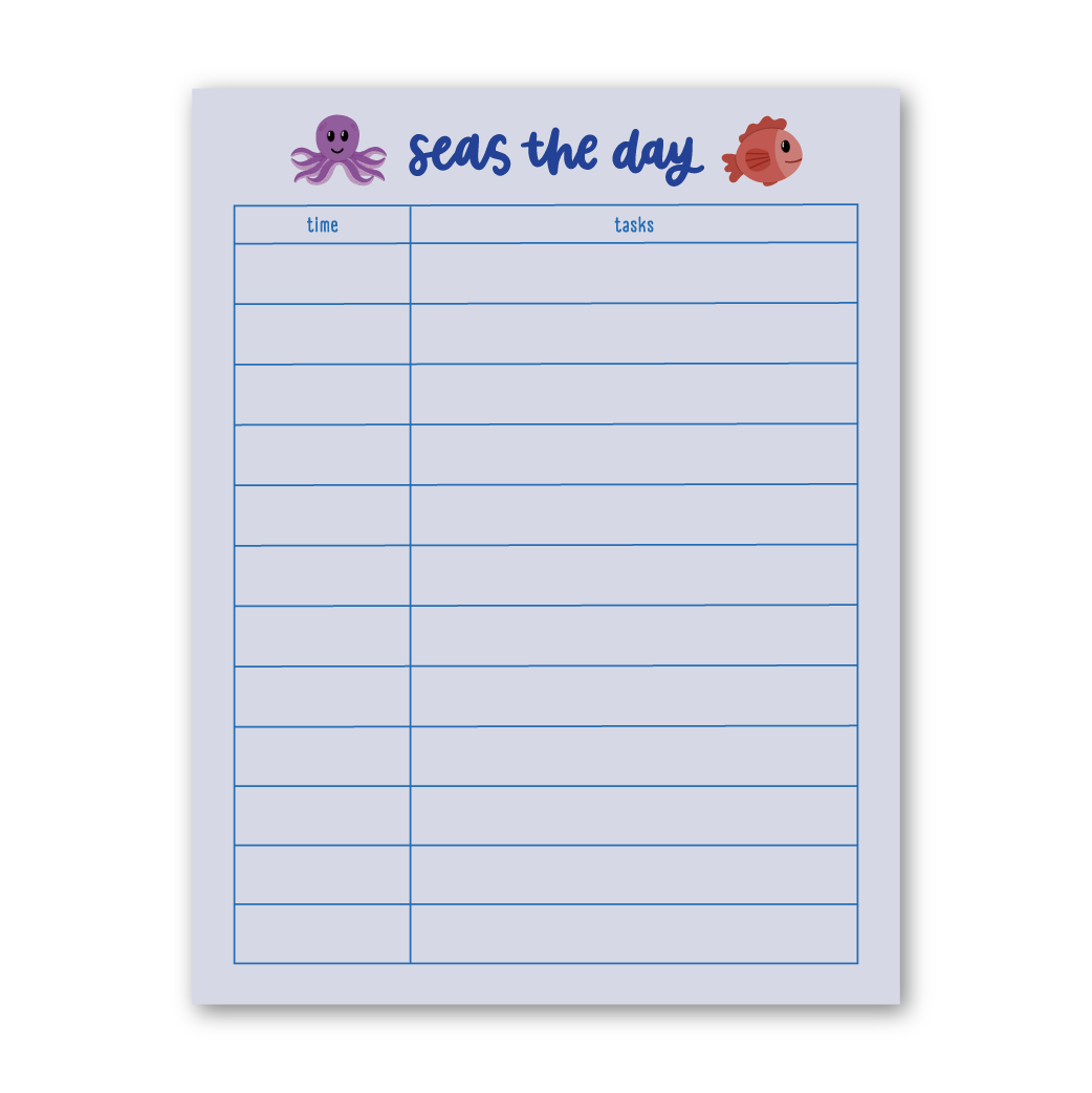 Seas The Day Notepad | Ocean Stationery
