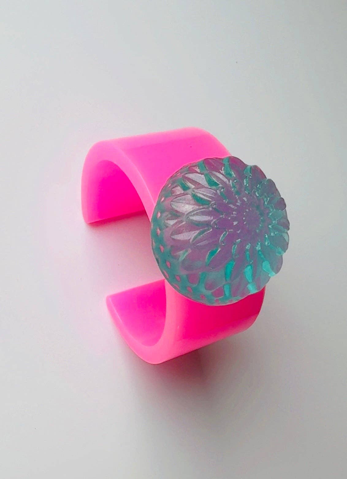 Blue Dahlia Hot Pink Cuff