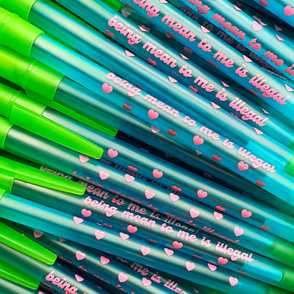 Being Mean To Me Is Illegal Ballpoint Pen