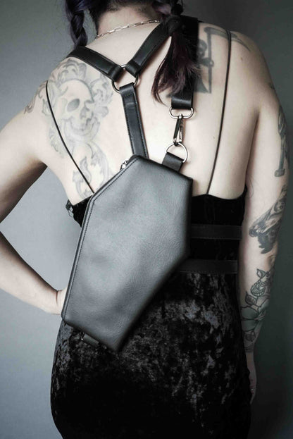 Slim Coffin Sling Bag - Black