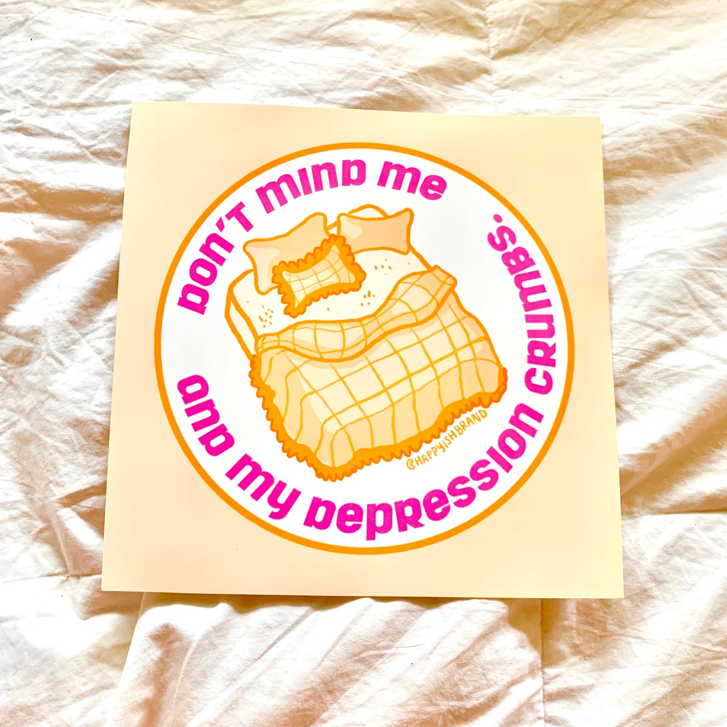 Depression Crumbs Art Print - Mental Health Wall Art Decor: 8x8