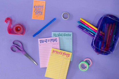 Booked and Busy Notepad – Cute Bookish Reading Stationery