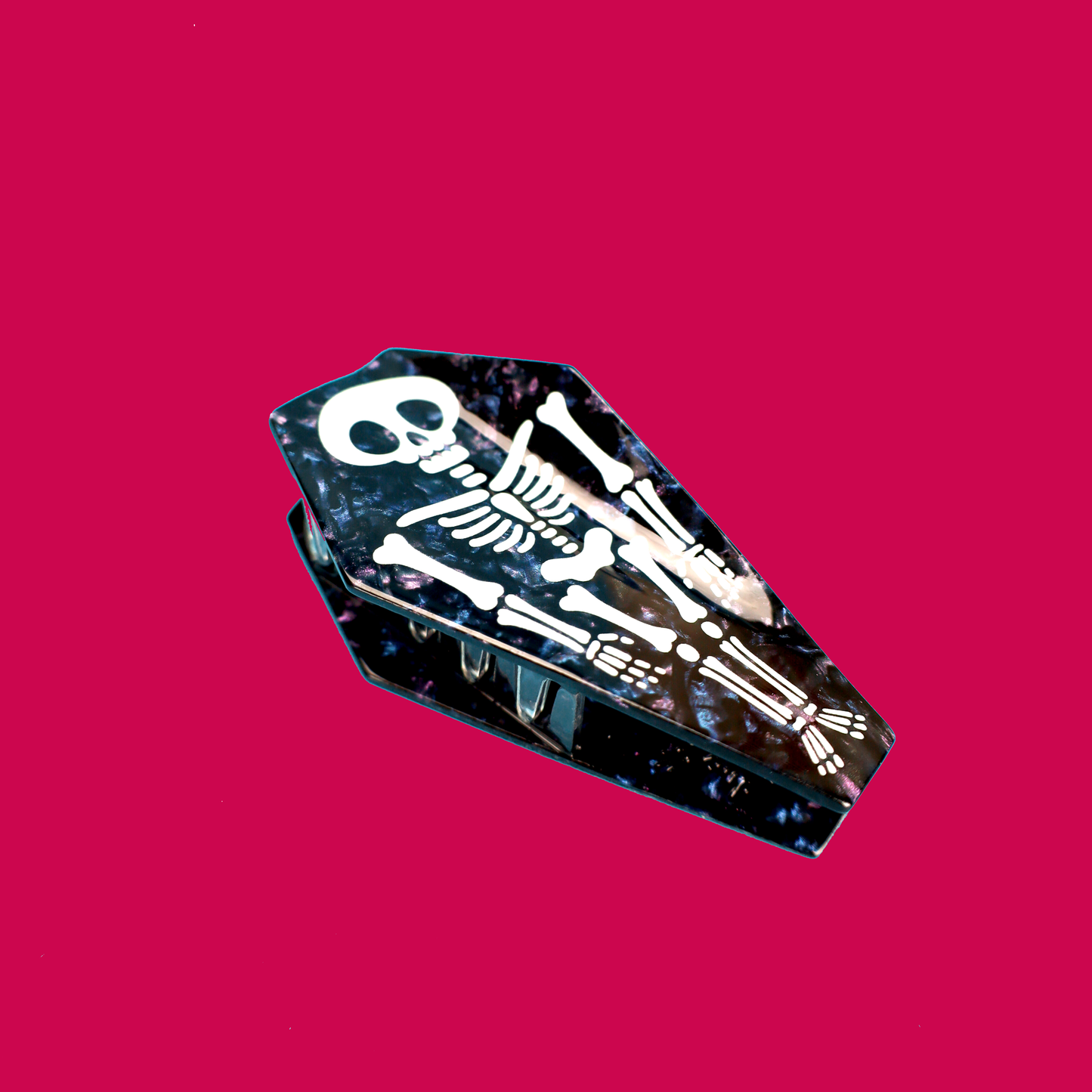Coffin Clip Skeleton Halloween Hair Claw
