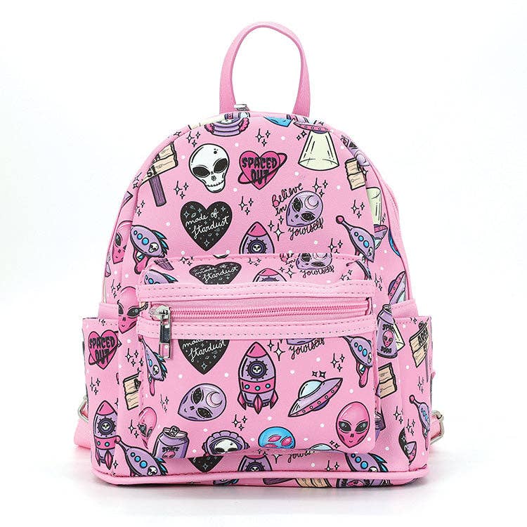 Alien Collage Mini Backpack in Vinyl