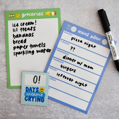 Days Without Crying Dry-Erase Fridge Magnet