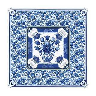 Porcelain Garden Blue Toile Mahjong Tablecloth Charleston
