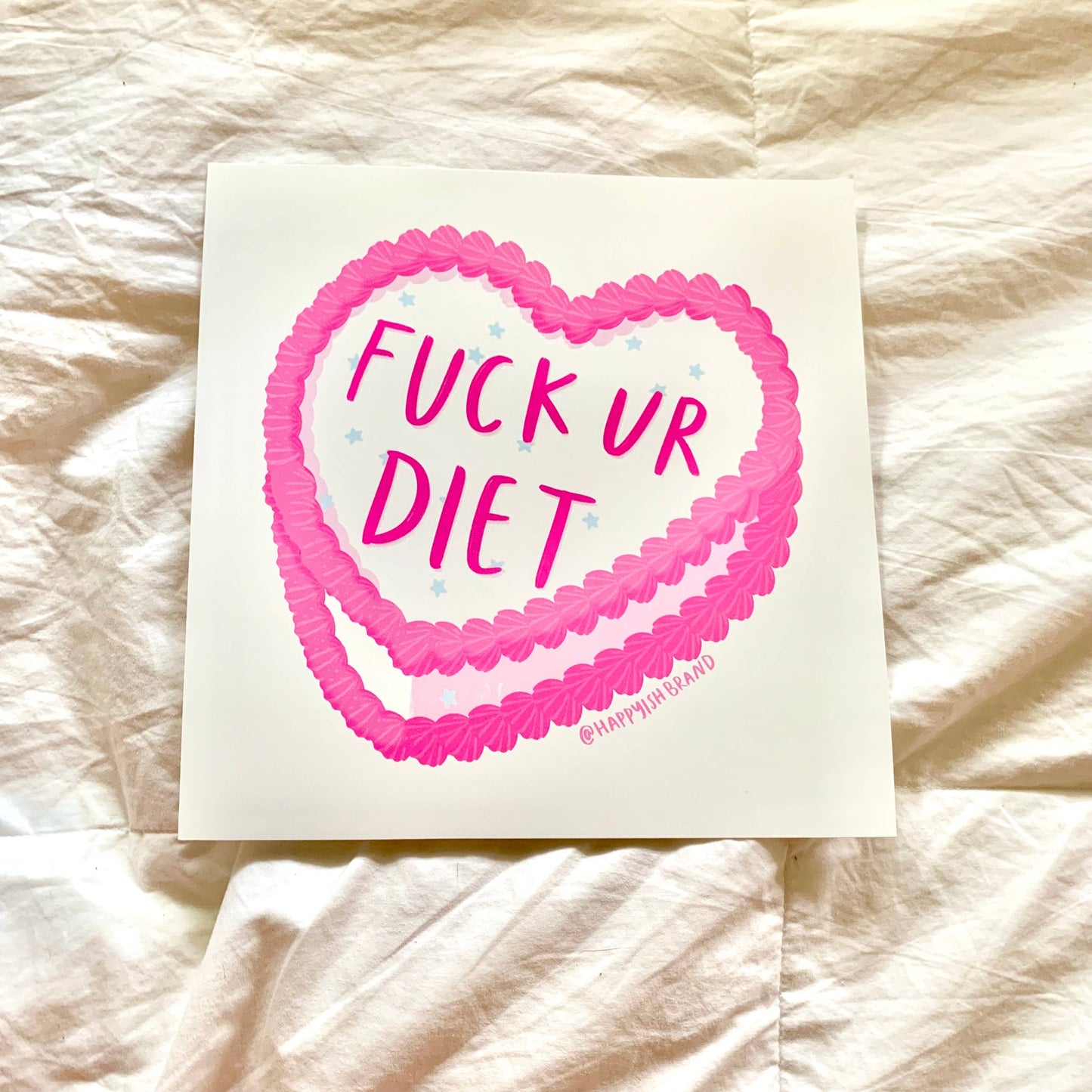 F%ck Your Diet Art Print - Mental Health Art - Anti Diet Art