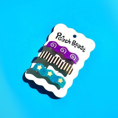 Mismatch Barrette Set