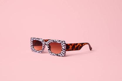 Spot Me If You Can Mixed Print Sunglasses