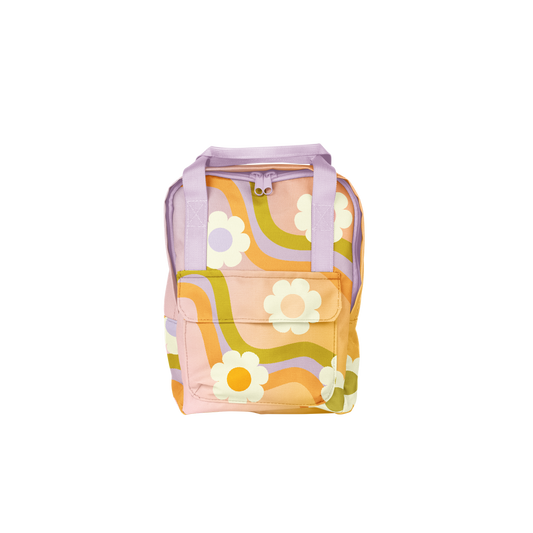 Mini Backpack: Wavy Daisy