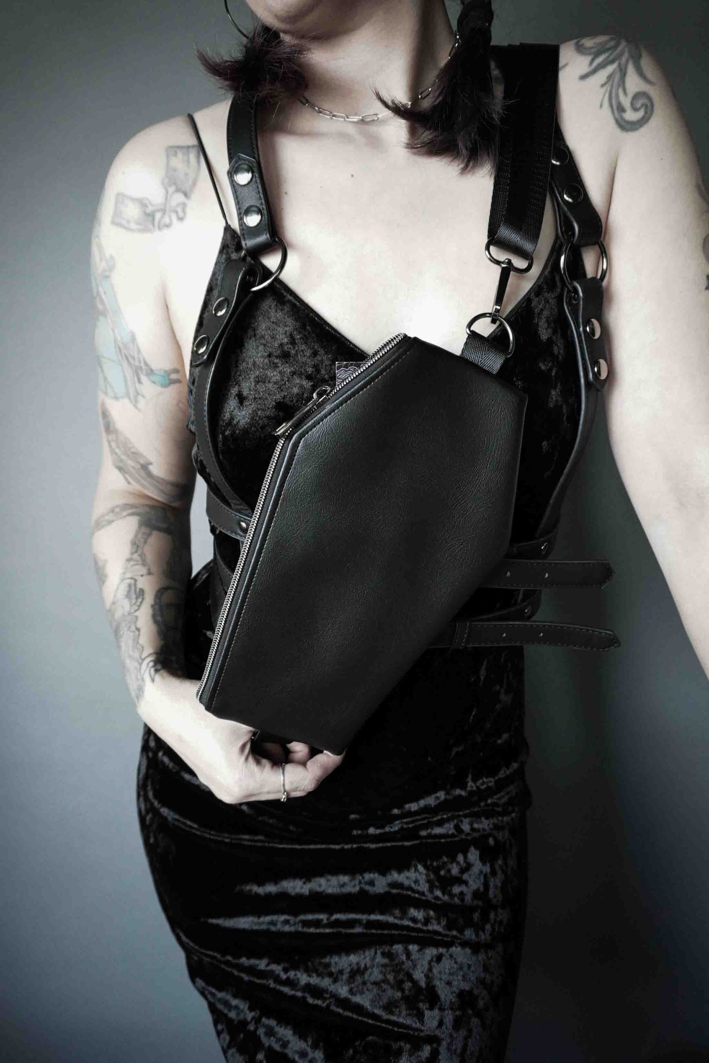 Slim Coffin Sling Bag - Light Pink