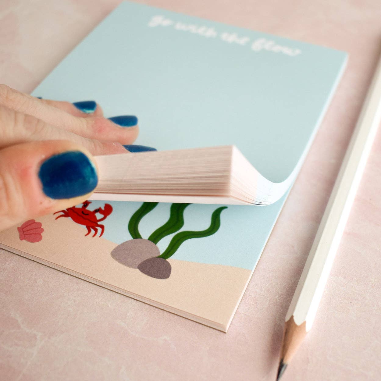 Go With The Flow Ocean Notepad | Ocean Stationery