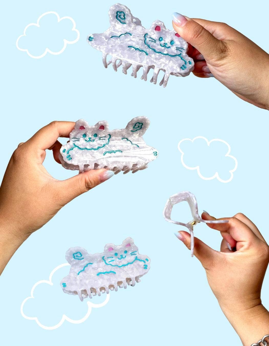 Cloud Cat Hair Clip