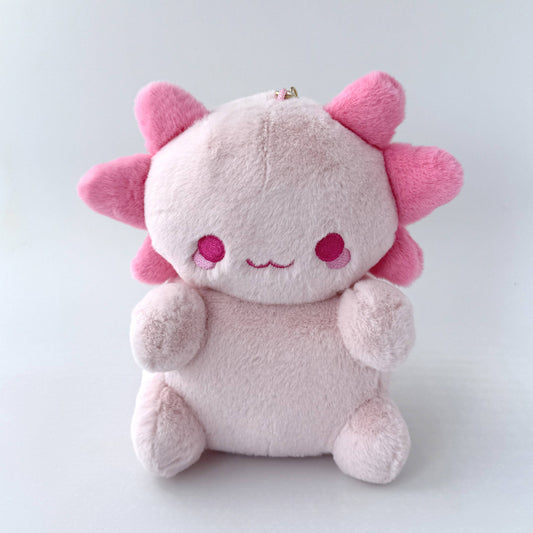 Pink Axolotl Nugget Keychain Plushie
