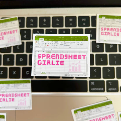 Spreadsheet Girlie Sticker - Women in STEM - Math Girl