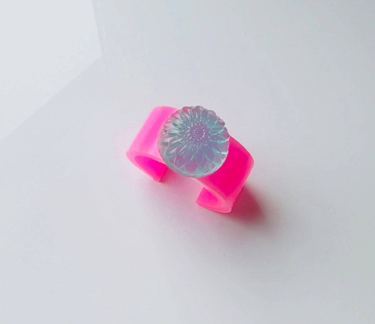 Blue Dahlia Hot Pink Cuff
