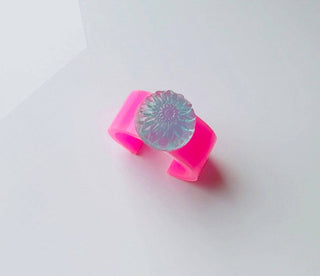 Blue Dahlia Hot Pink Cuff