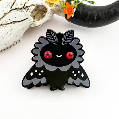 Cute Bat Rhinestone Acetate Hair Claw Clip: Black