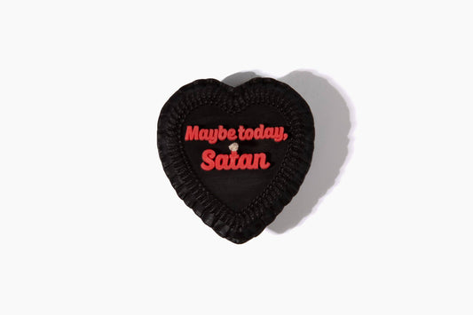 Maybe Today Satan Heart Candle (funny gifts, dark humor)